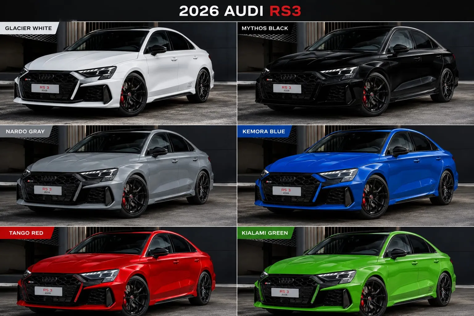 Audi RS3 Competition Limited 2026: 750 unidades para celebrar 50 años del cinco cilindros